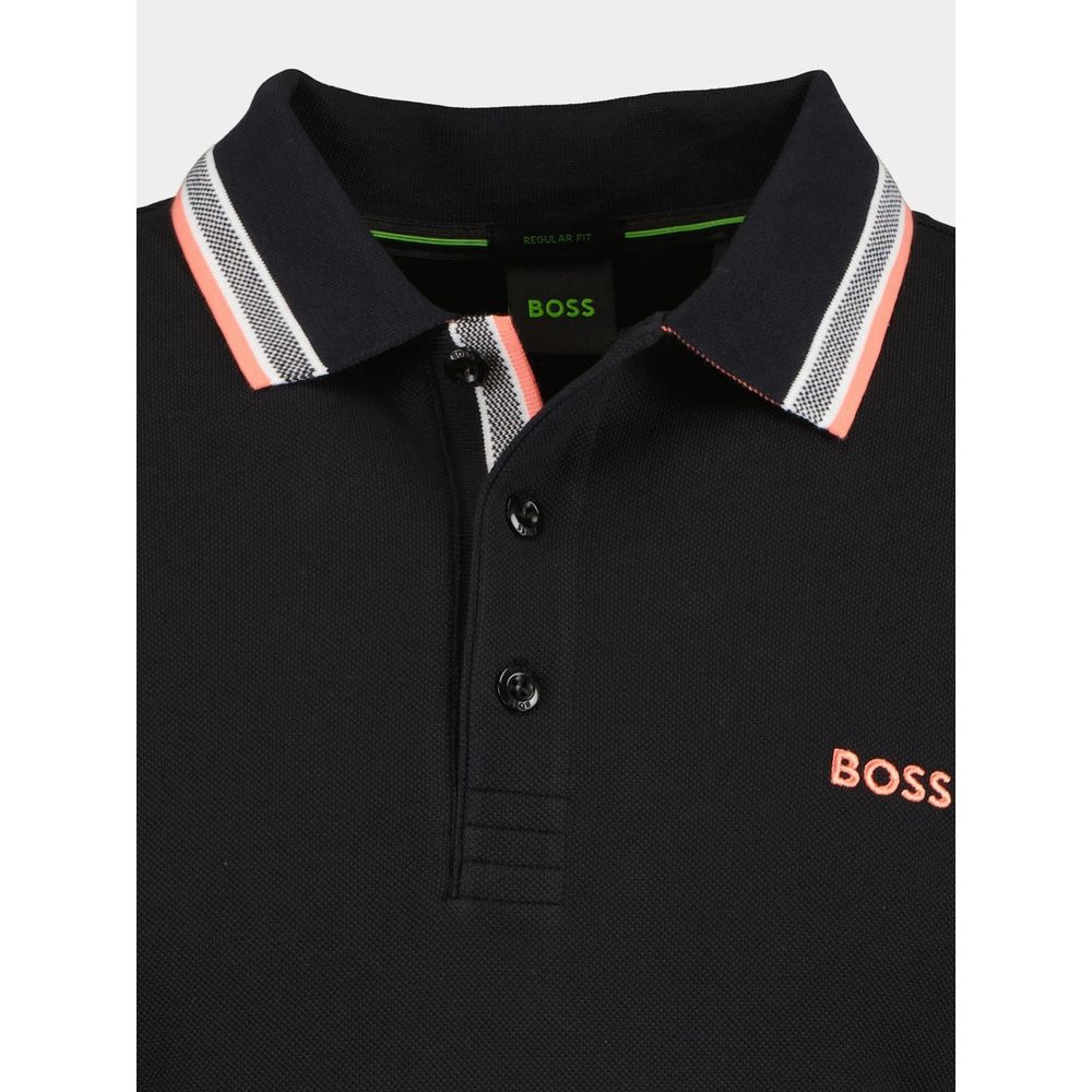 Polo de algodón negro