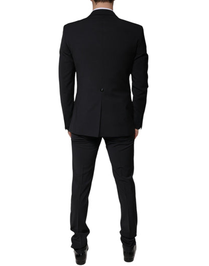 Black Wool MARTINI Formal 3 Piece Suit