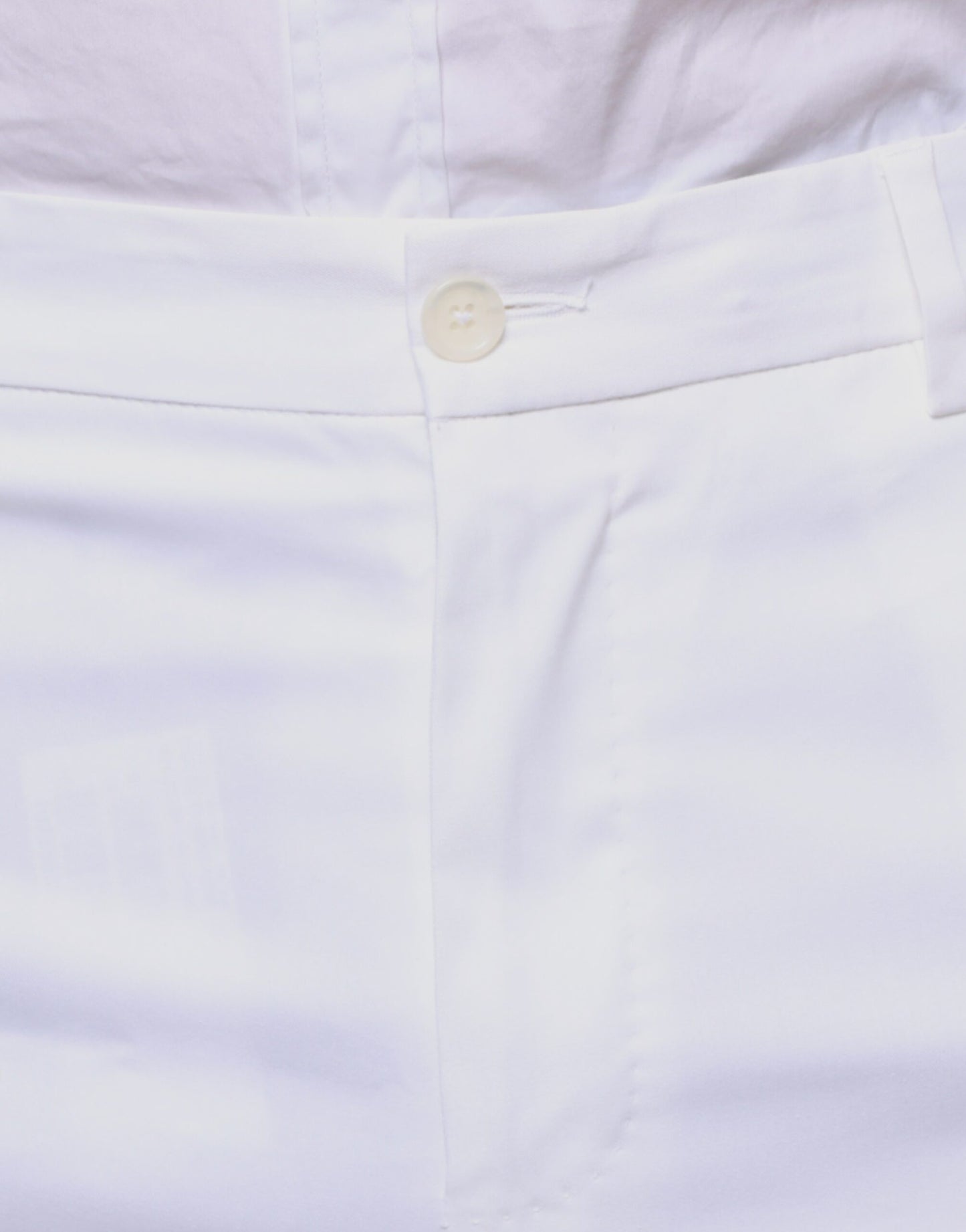 Pantalones de vestir ajustados de algodón blanco