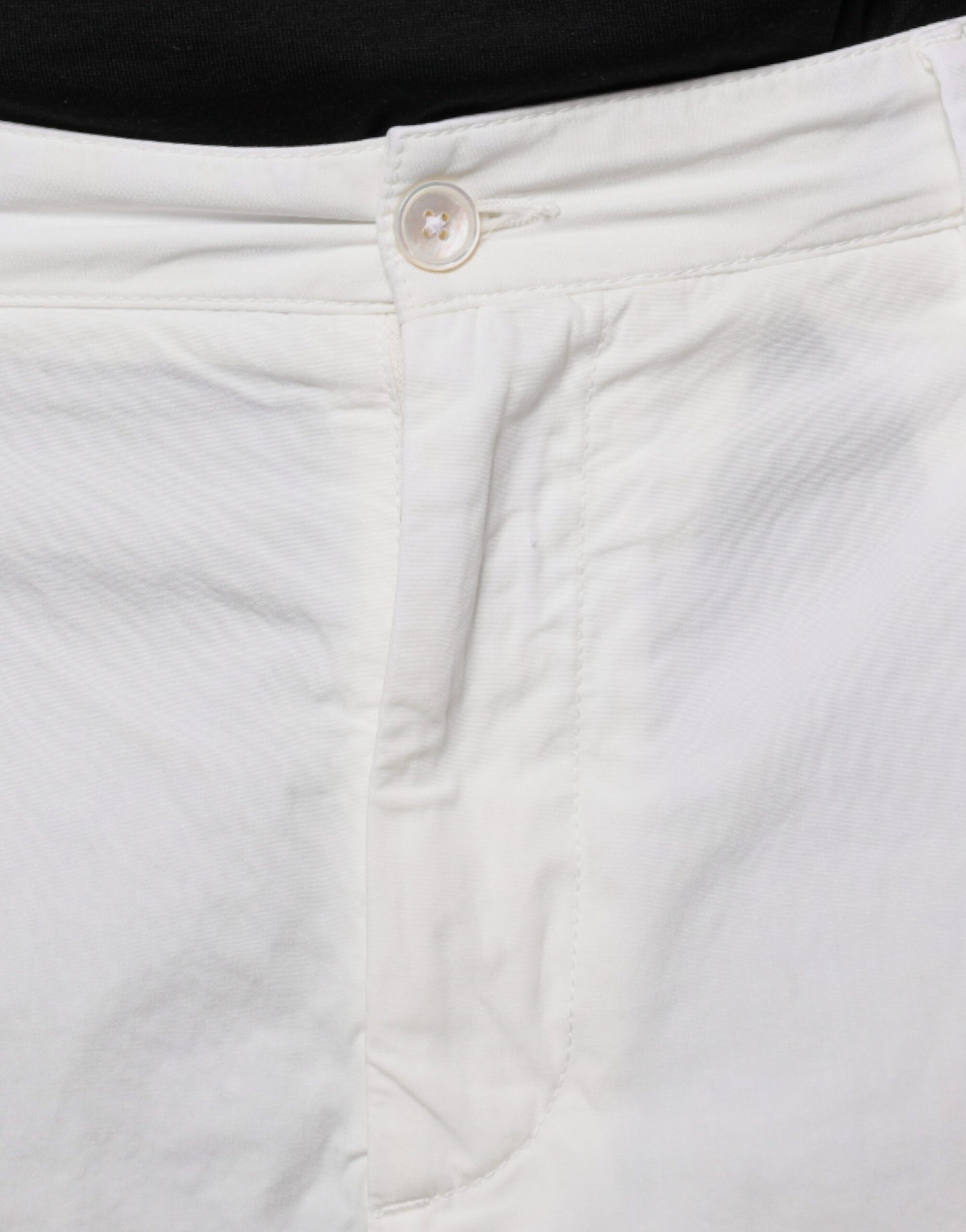 Pantalones de vestir ajustados de algodón blanco