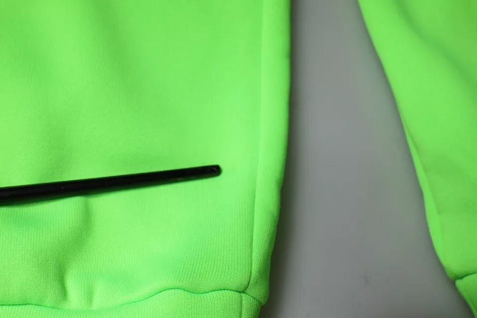 Pantalones deportivos cargo de poliéster verde neón para jogging