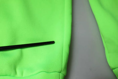 Pantalones deportivos cargo de poliéster verde neón para jogging