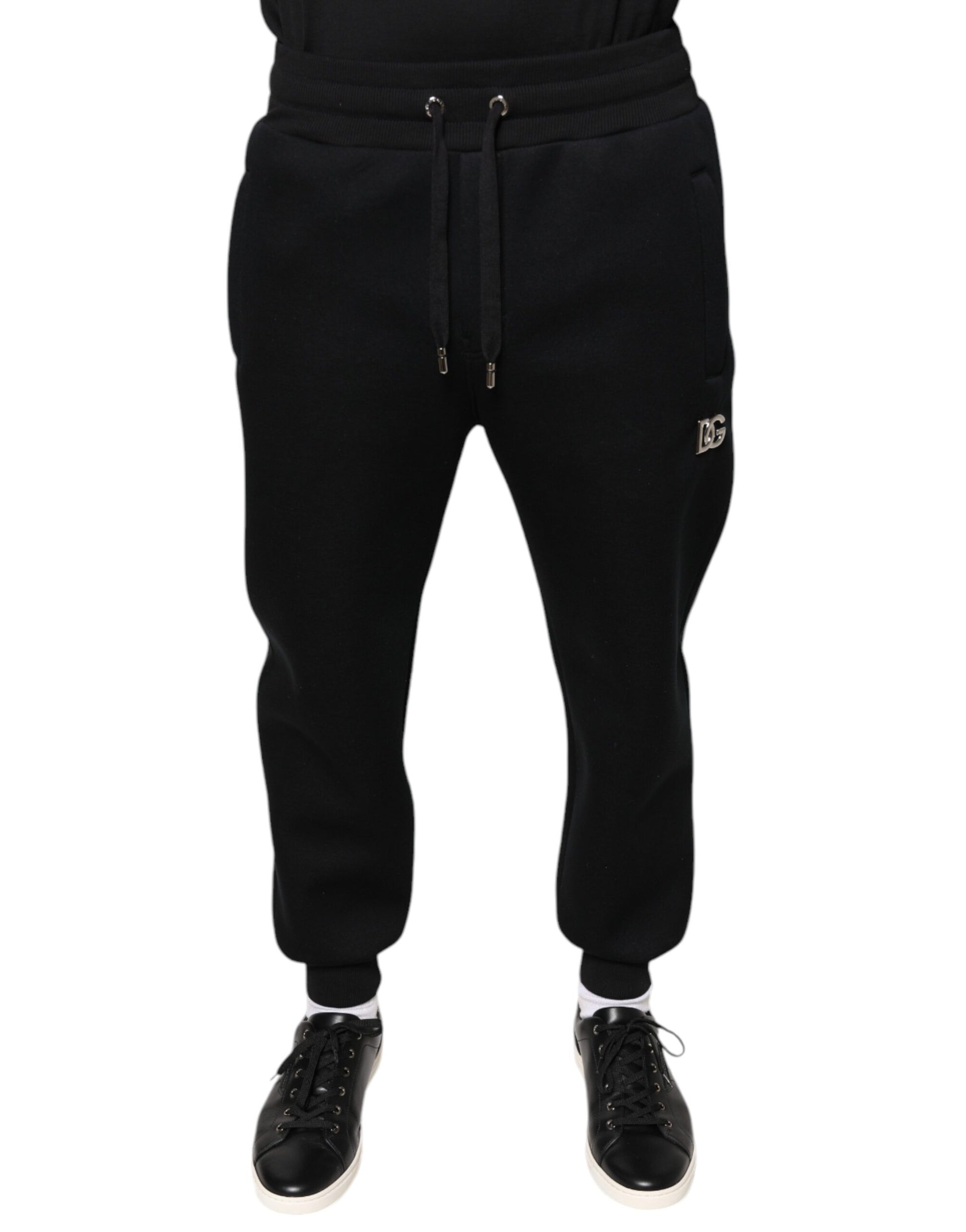 Pantalones deportivos negros con logo DG Modal para hombre