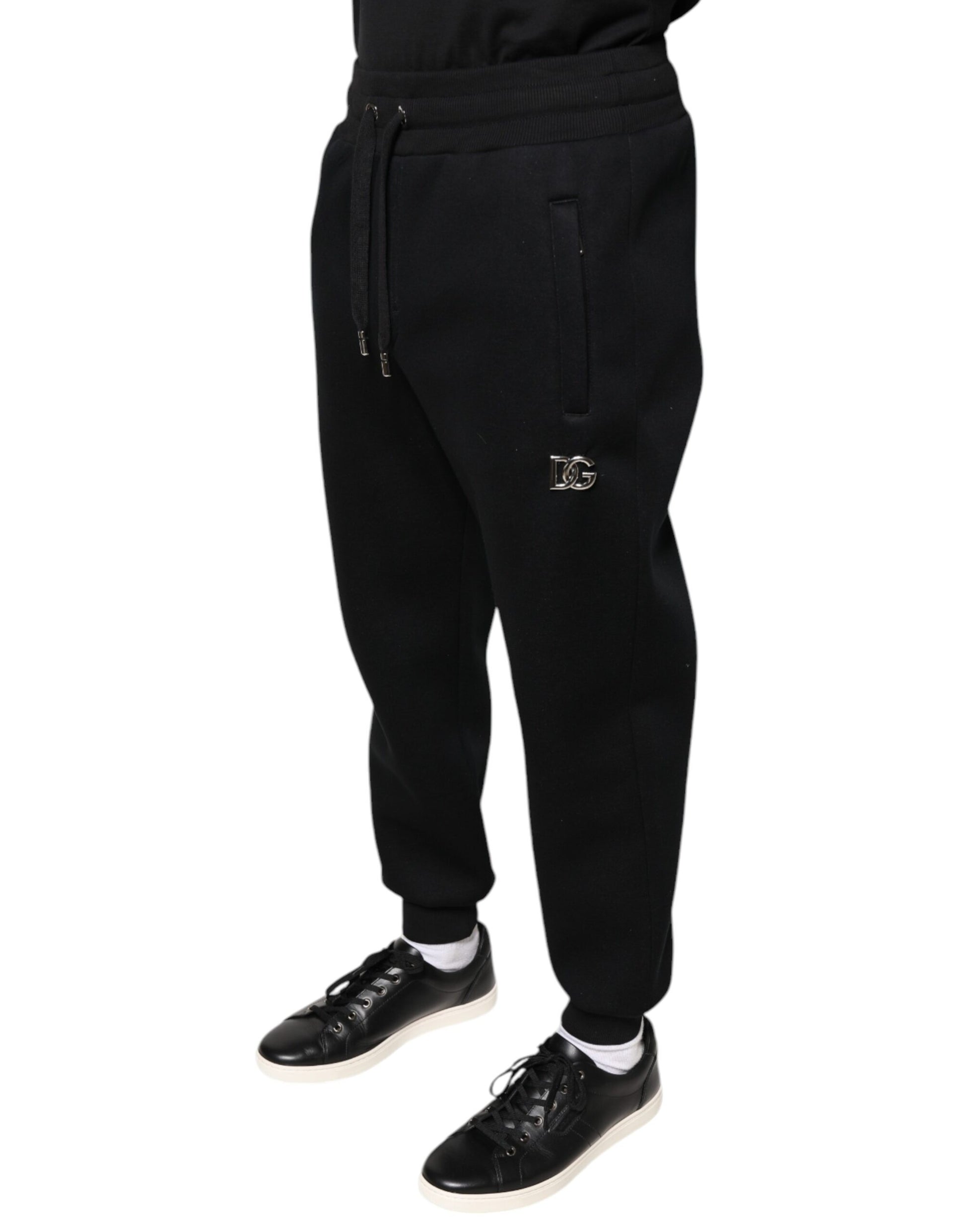 Pantalones deportivos negros con logo DG Modal para hombre