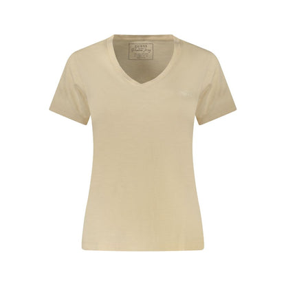 Beige Cotton Women Top