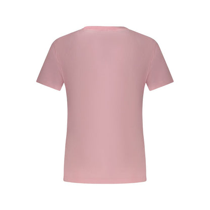 Pink Cotton Women T-Shirt