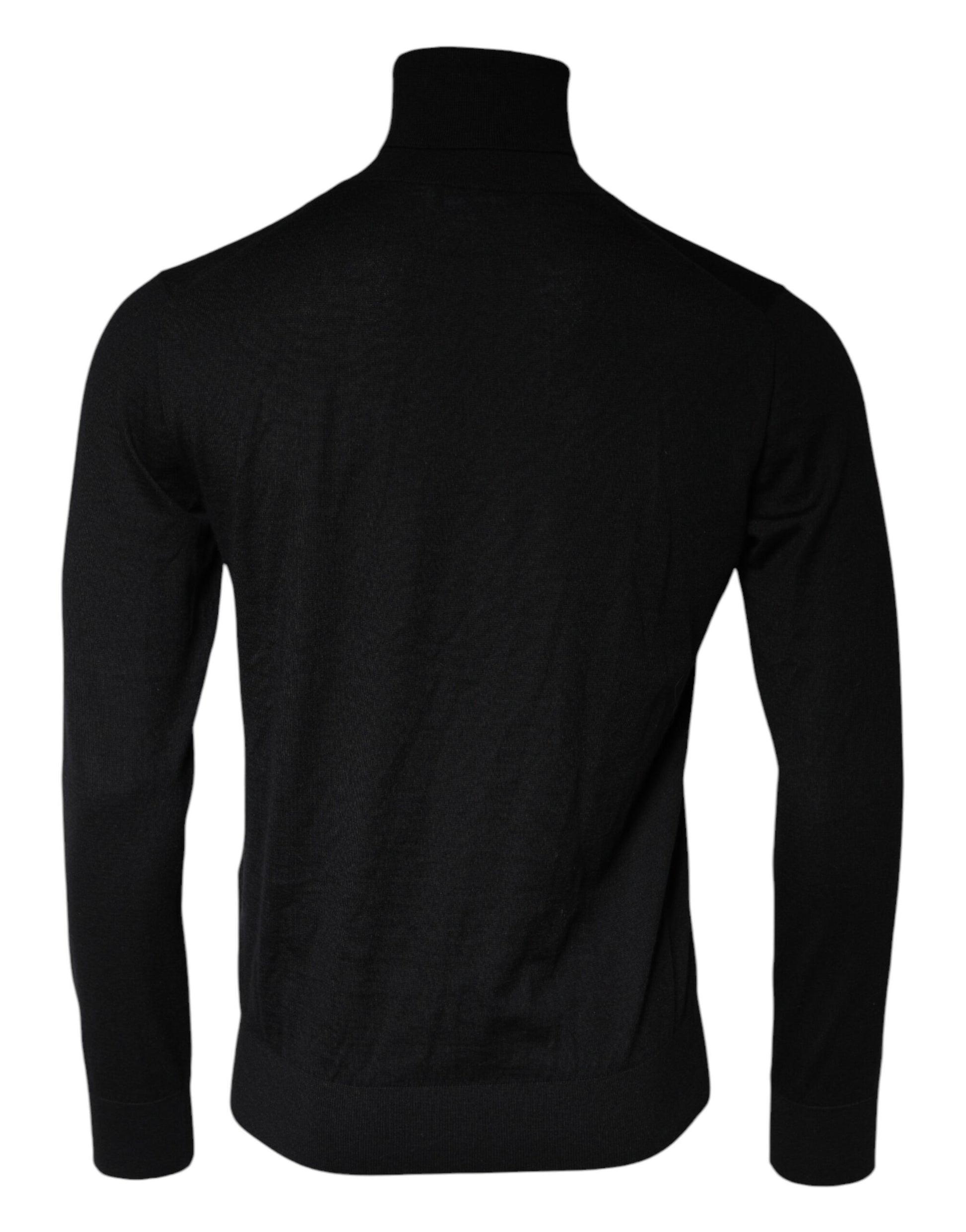 Black LongSleeve Turtleneck Pullover Sweater