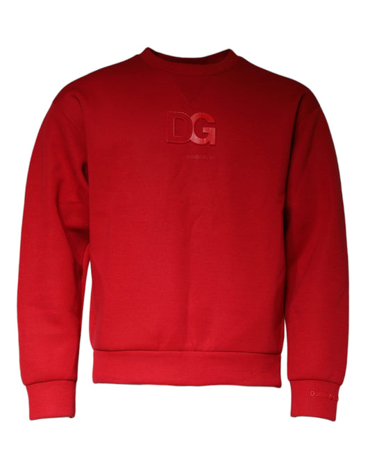 Maroon DG Logo Cotton Men Sweatshirt Sweater