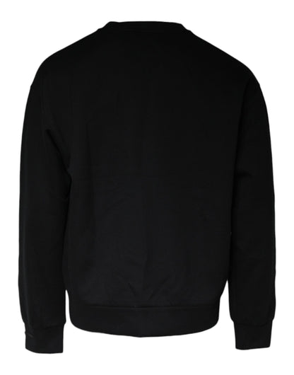 Black DG Logo Cotton Men Sweatshirt Sweater