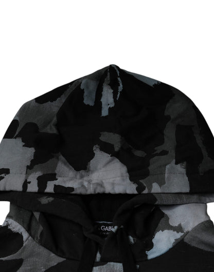 Multicolor Camouflage Men Hooded Sweater