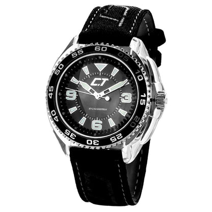 Reloj de cuero negro