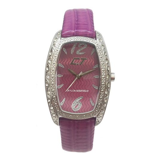 Reloj de cuero morado