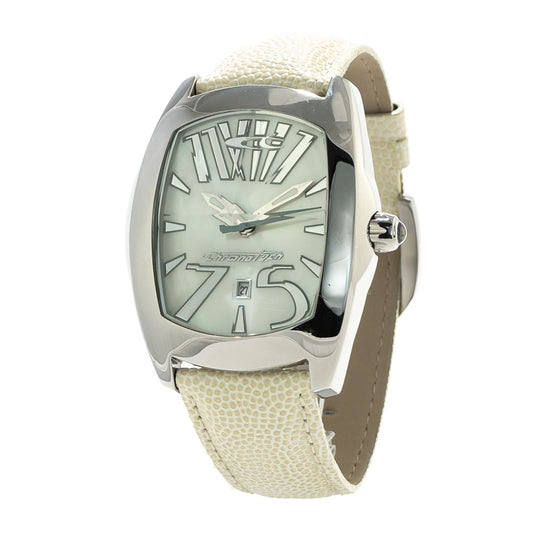 Reloj de piel blanco