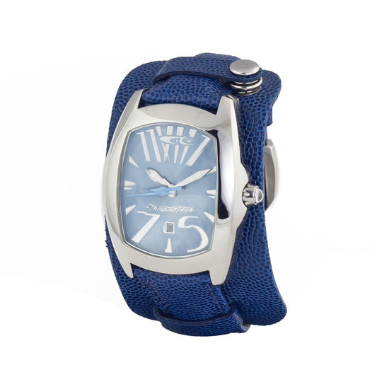 Reloj de cuero azul