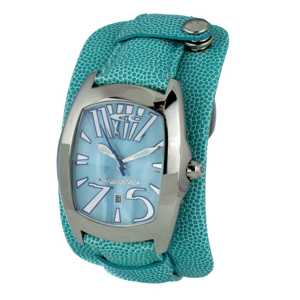 Reloj de cuero azul