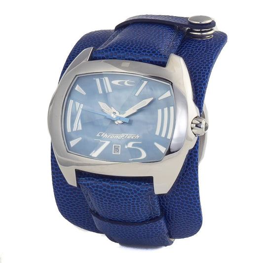 Reloj de cuero azul