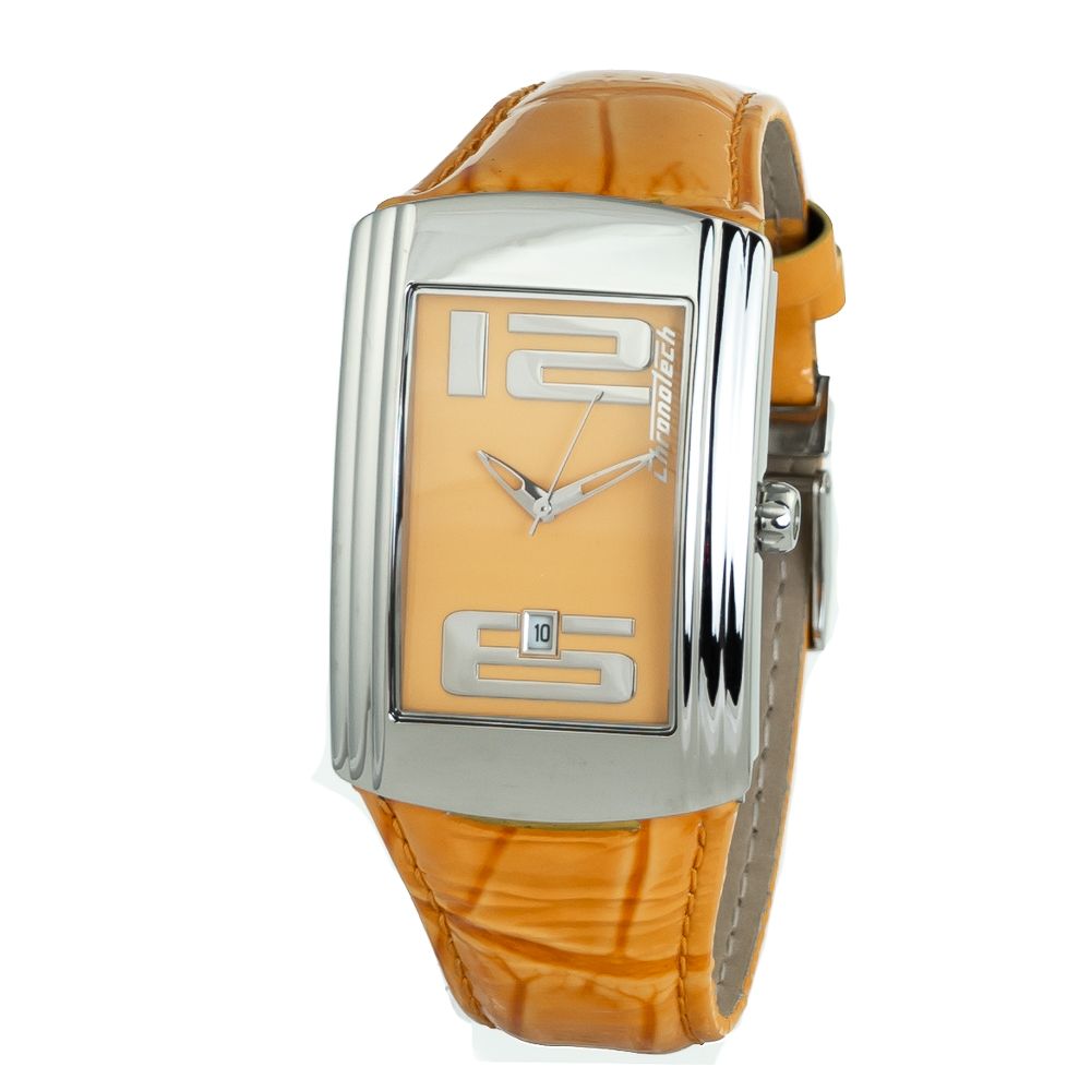 Reloj de piel naranja