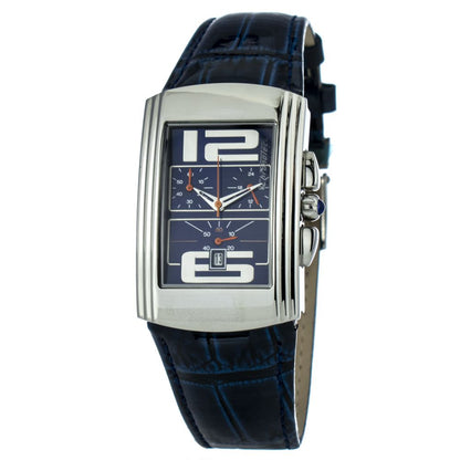 Reloj de piel azul