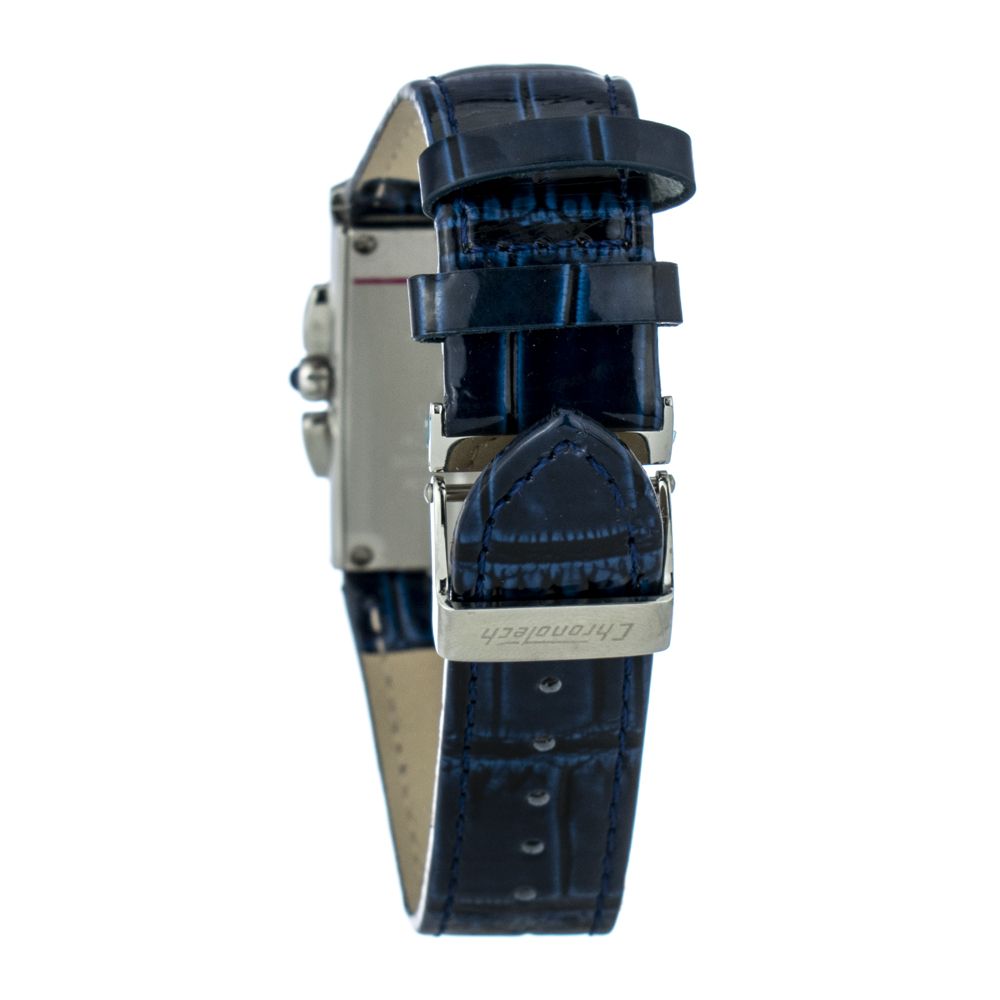 Reloj de piel azul