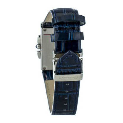 Reloj de piel azul