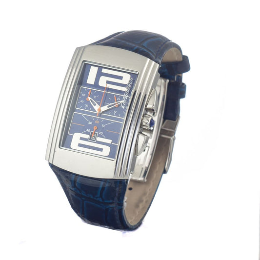 Reloj de cuero azul