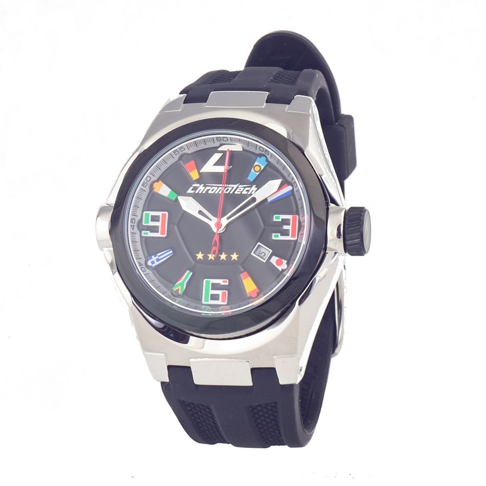 Reloj de caucho negro