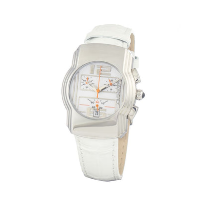 Reloj de piel blanco