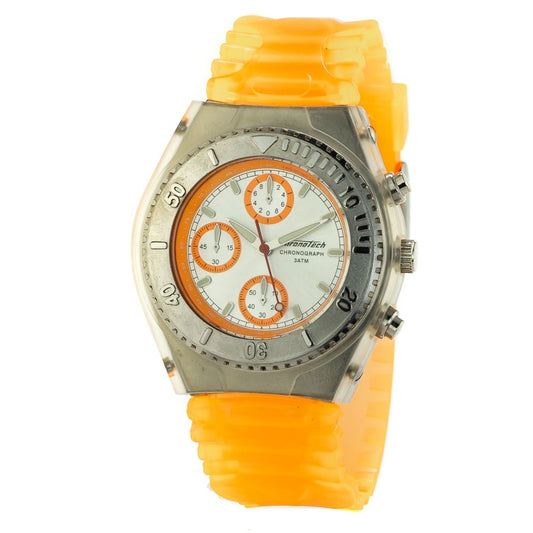 Reloj de caucho naranja