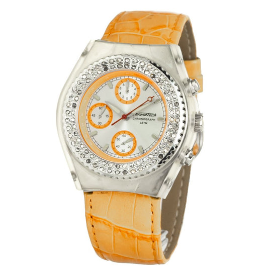 Reloj de piel naranja