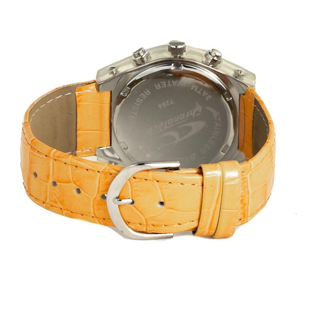 Reloj de piel naranja