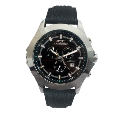 Reloj de cuero negro