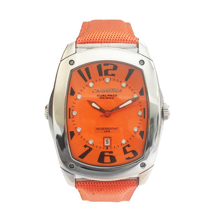 Reloj de piel naranja