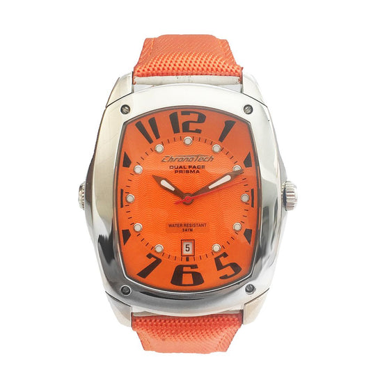 Reloj de piel naranja