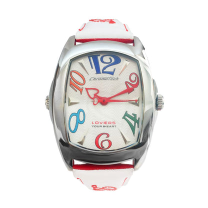 Reloj de cuero rojo