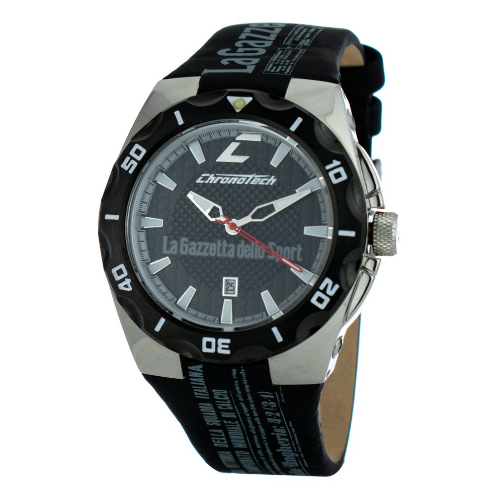 Reloj de cuero negro