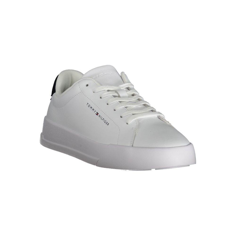 White Polyester Sneaker