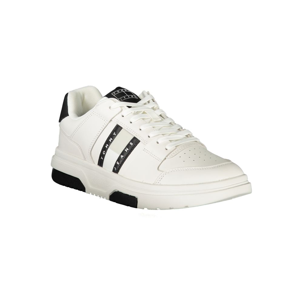 White Polyester Sneaker