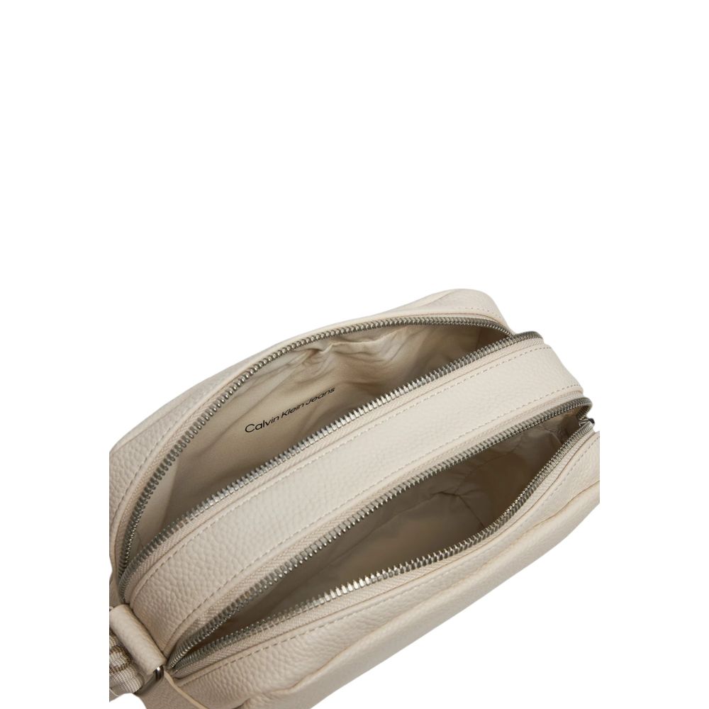 Cream Recycled Polyester Leather Accessory