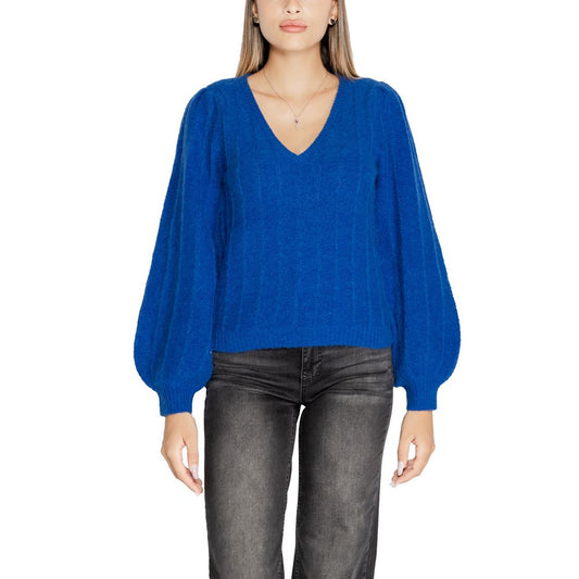 Blue Polyester Sweater