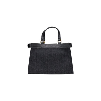 Bolso de mano de algodón negro