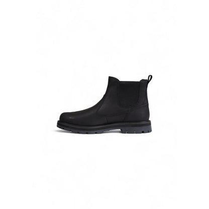 Bota de piel nobuck negra