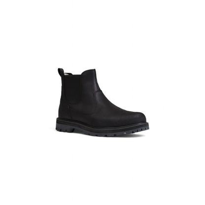 Bota de piel nobuck negra