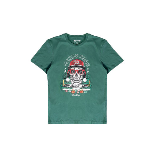 Camiseta de algodón verde