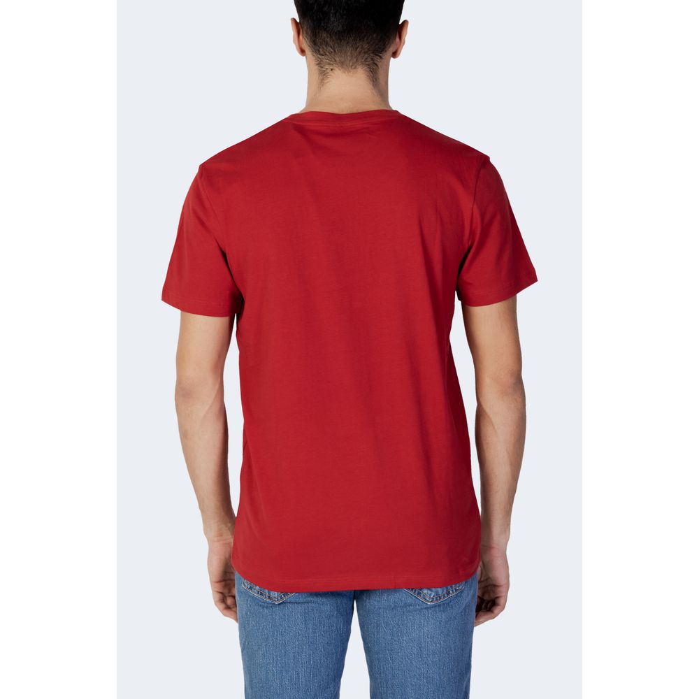 Camiseta de algodón roja