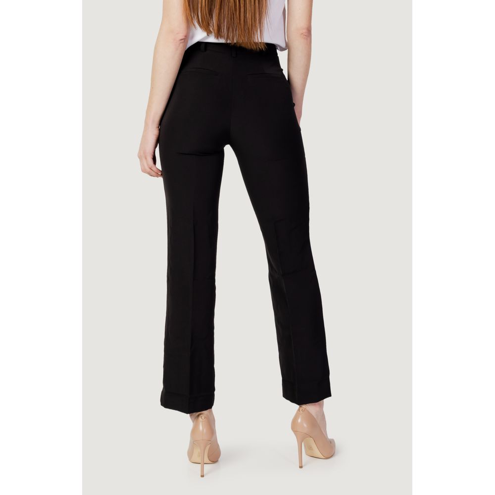 Black Polyester Jeans & Pant