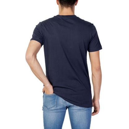 Camiseta azul de algodón