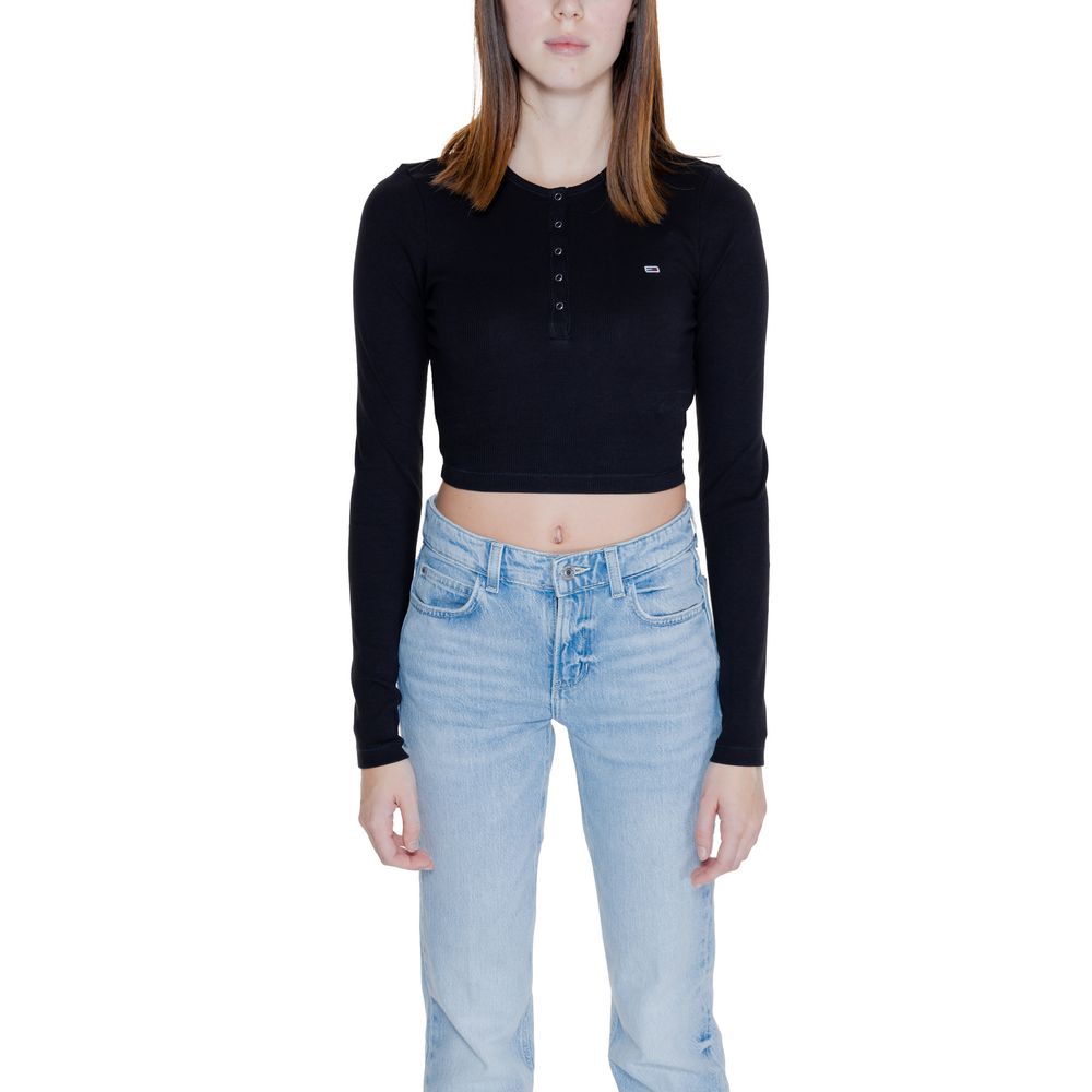 Black Cotton Tops & T-Shirt