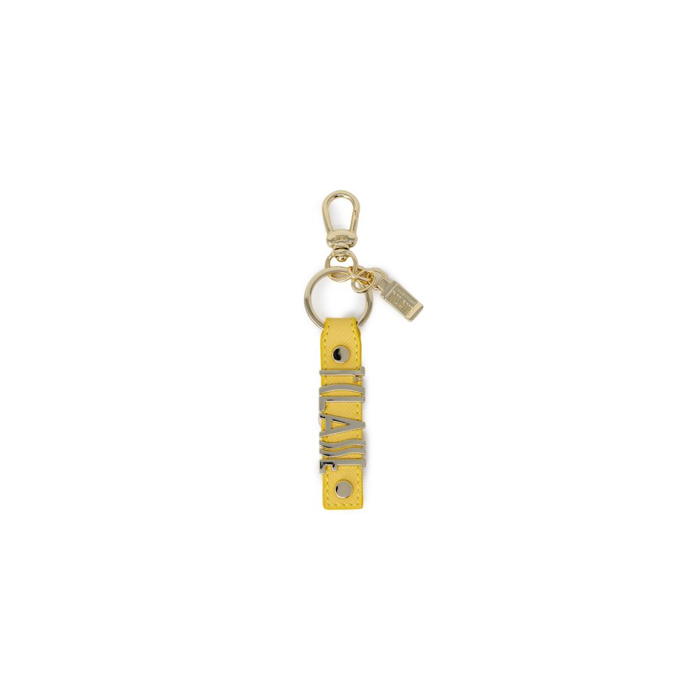 Yellow Leather Keychain