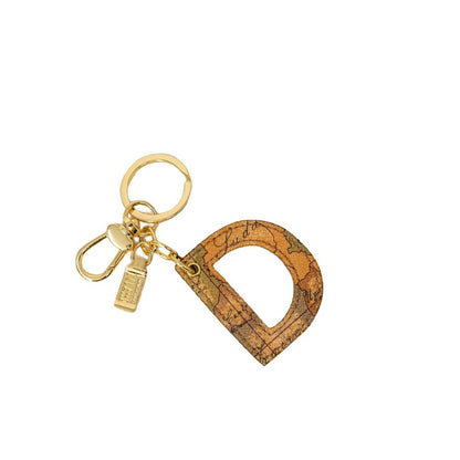 Beige Leather Keychain