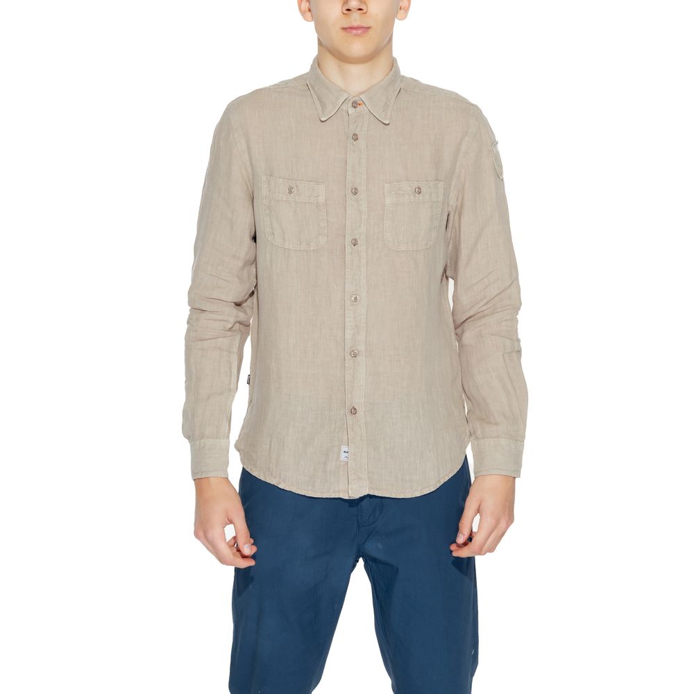 Camisa de lino beige